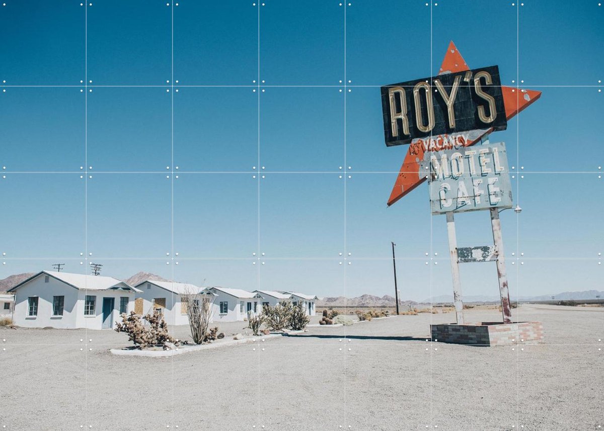 IXXI Roy's, Chris Abatzis - 140 x 100 cm - Gratis ophangtool - Grote wanddecoratie en posters - Vintage, Fotografie, Woonkamer, Gang, Café, Eetkamer
