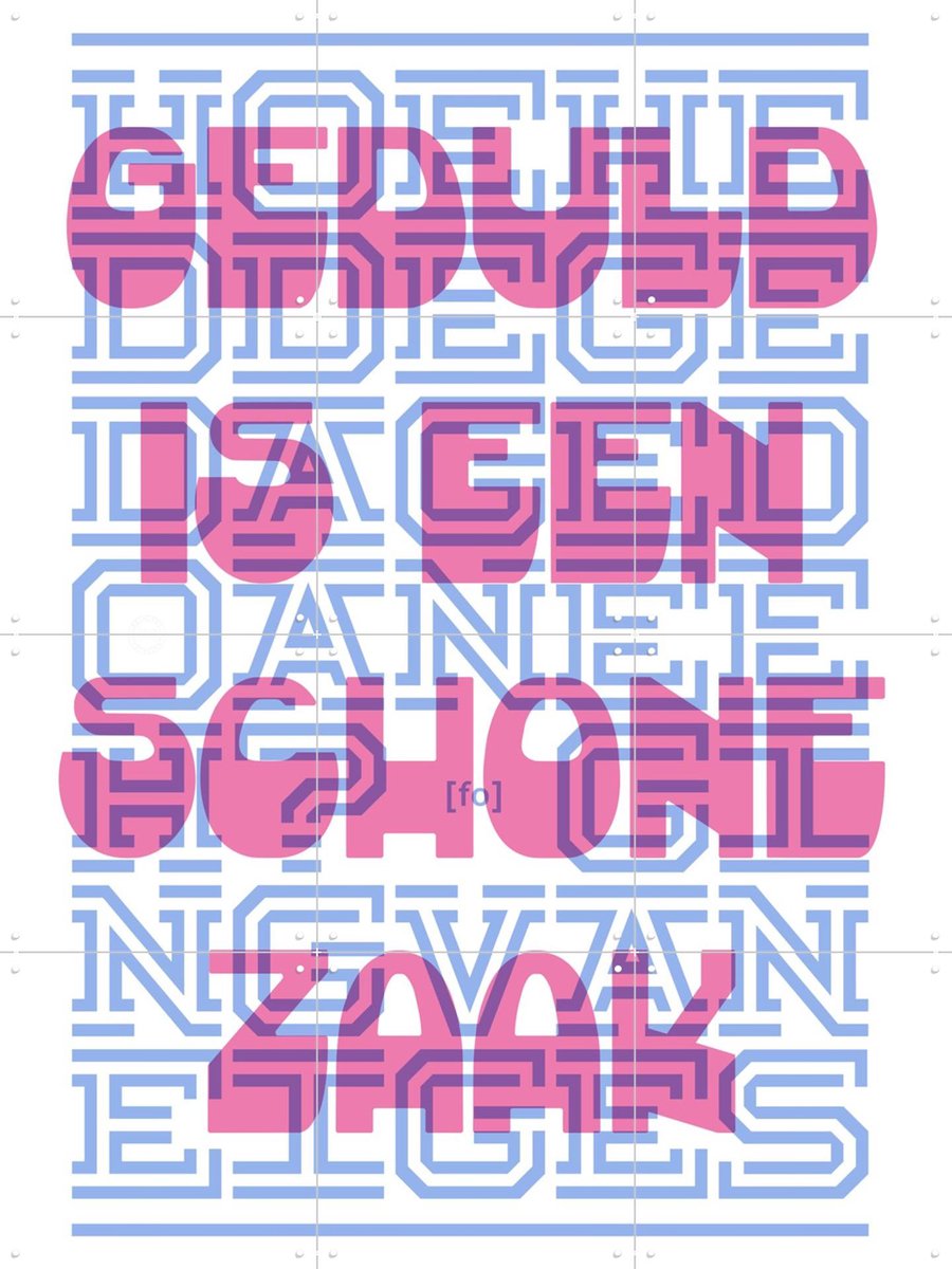IXXI Geduld, Fototypo - 60 x 80 cm - Gratis ophangtool - Grote wanddecoratie en posters - Grafisch Ontwerp, Typografie, Woonkamer, Typografie en