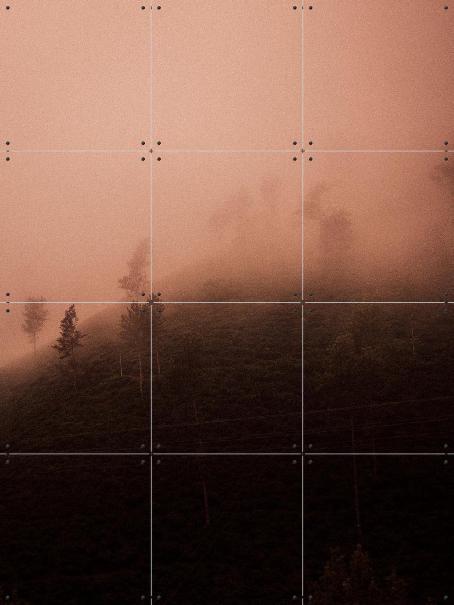 IXXI Red Morning, Chris Abatzis - 60 x 80 cm - Gratis ophangtool - Grote wanddecoratie en posters - Fotografie, Slaapkamer, Woonkamer, Winter, Mist