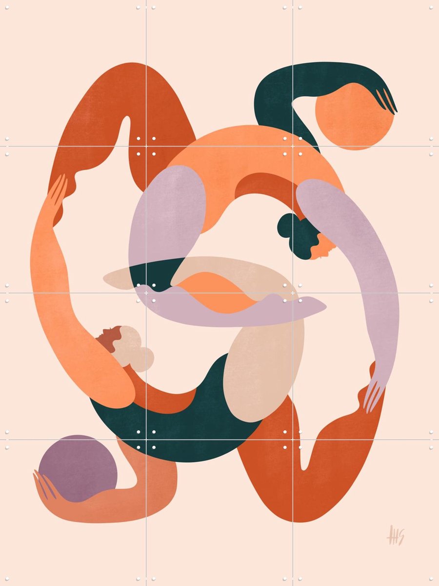 IXXI Seek Balance, Maggie Stephenson - 60 x 80 cm - Gratis ophangtool - Grote wanddecoratie en posters - Geometrische Kunst, Abstract, Illustraties