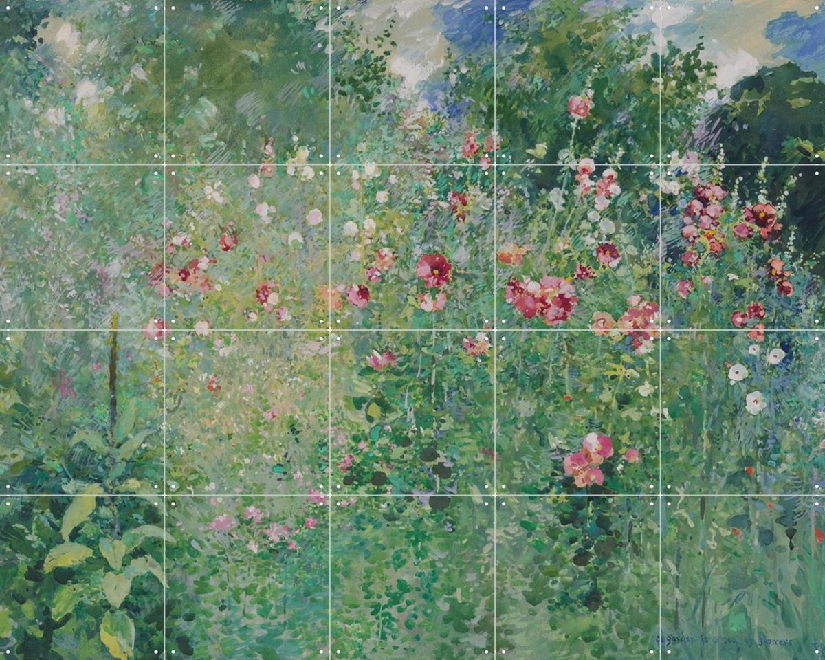 IXXI A Garden Is a Sea of Flowers, Ross Sterling Turner & Museum of Fine Arts Boston - 100 x 80 cm - Gratis ophangtool - Grote wanddecoratie en
