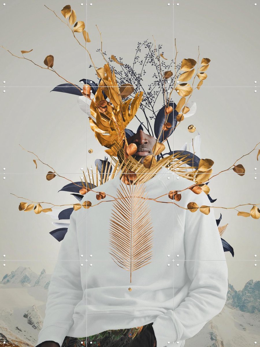 IXXI Silence and Simplicity are the same Person, Frank Moth - 60 x 80 cm - Gratis ophangtool - Grote wanddecoratie en posters - Gemengde Technieken