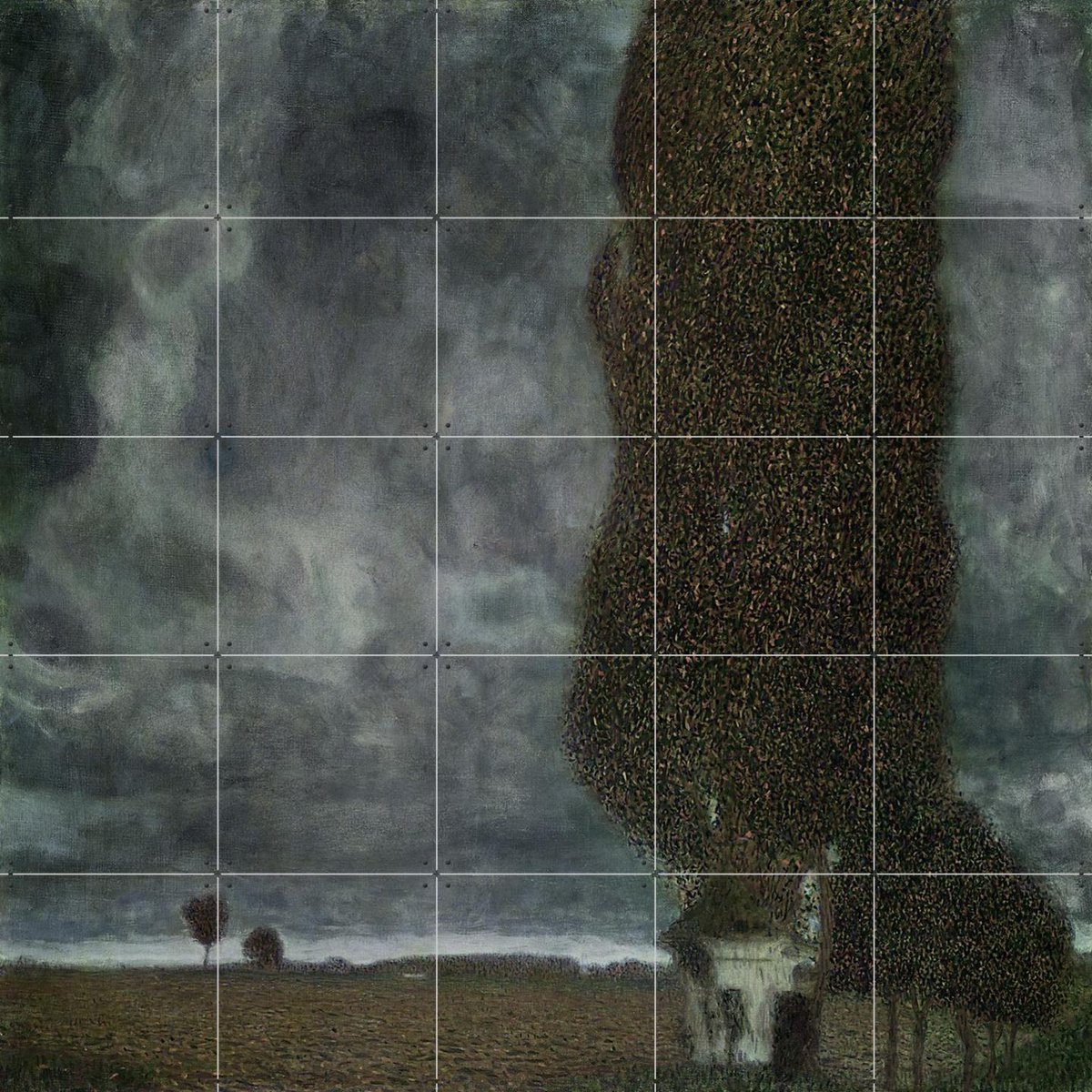 IXXI Approaching Thunderstorm, Gustav Klimt & Bridgeman Images - 100 x 100 cm - Gratis ophangtool - Grote wanddecoratie en posters - Art Nouveau