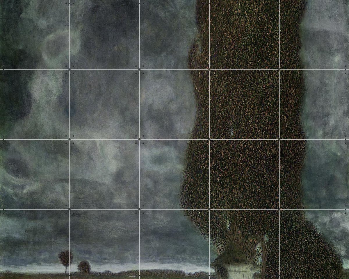IXXI Approaching Thunderstorm, Gustav Klimt & Bridgeman Images - 100 x 80 cm - Gratis ophangtool - Grote wanddecoratie en posters - Art Nouveau