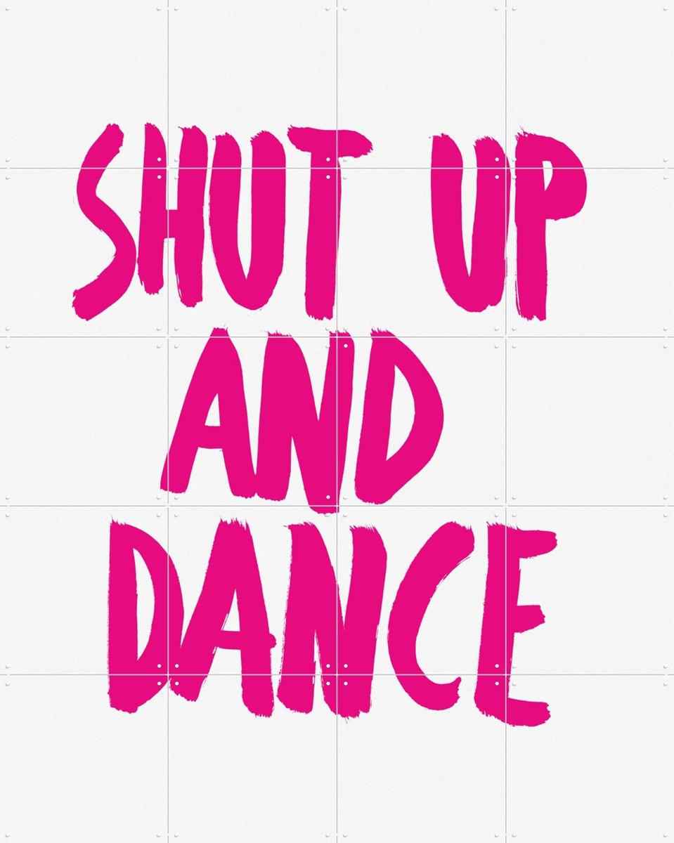 IXXI Shut up and dance, Marcus Kraft - 80 x 100 cm - Gratis ophangtool - Grote wanddecoratie en posters - Grafisch Ontwerp, Kleurrijk, Pop art