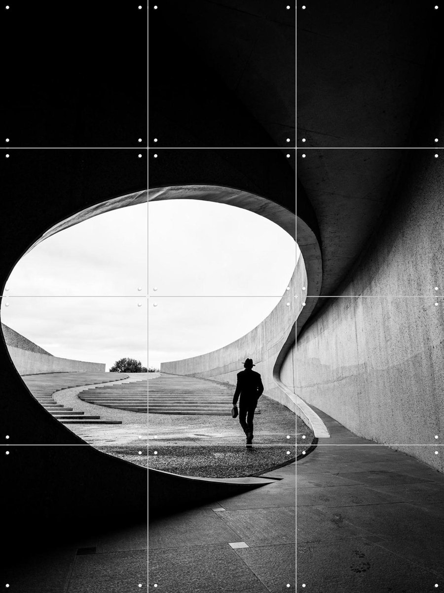 IXXI Eaten by the Whale, Various - 60 x 80 cm - Gratis ophangtool - Grote wanddecoratie en posters - Fotografie, Minimalisme, Gang, Woonkamer