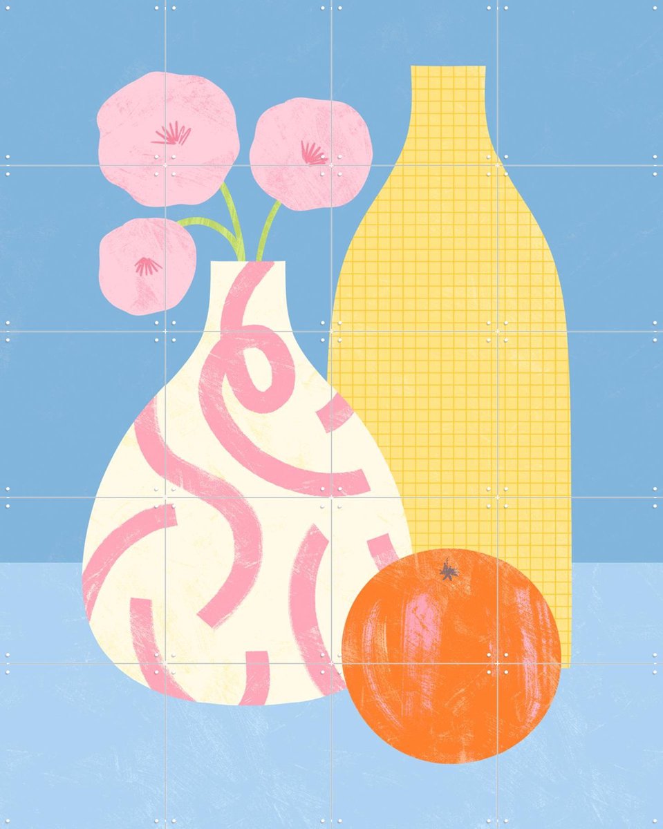 IXXI Still Life, Melissa Donne & Various - 80 x 100 cm - Gratis ophangtool - Grote wanddecoratie en posters - Grafisch Ontwerp, Speels, Illustraties