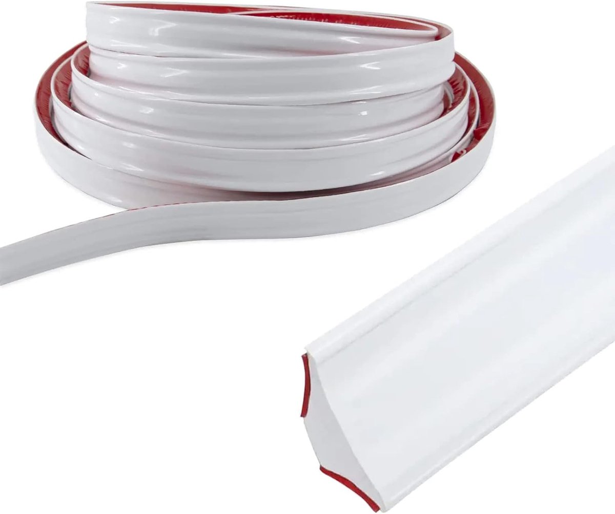 2.5 m PVC Vierkante Rand - Zelfklevende Afwerking voor Binnenhoeken - Wanden - Laminaatvlo