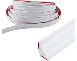 2.5 m PVC Vierkante Rand - Zelfklevende Afwerking voor Binnenhoeken - Wanden - Laminaatvloeren - Sealing Strips (12 x 9 mm)