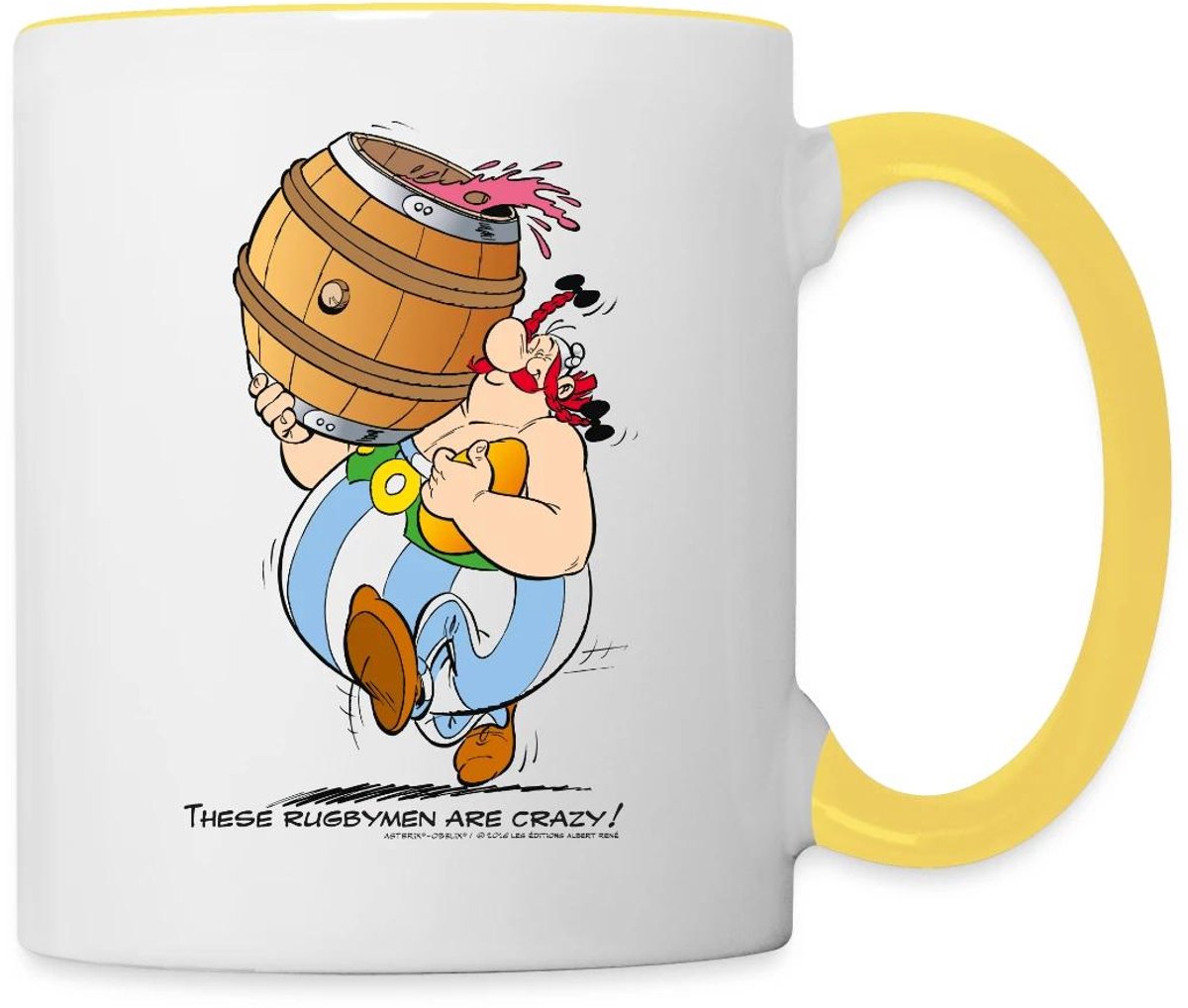 Asterix & Obelix Rugby Mannen Citaat Mok Tweekleurig