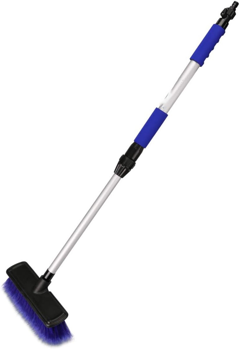 RONN® Wasborstel Met Telescopische steel – Was Borstel – Autowasborstel Telescopisch – Blauw - 72cm x 17cm x 9cm