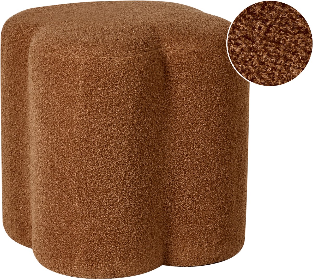 MANCOS - Poef - Goudbruin - Bouclé