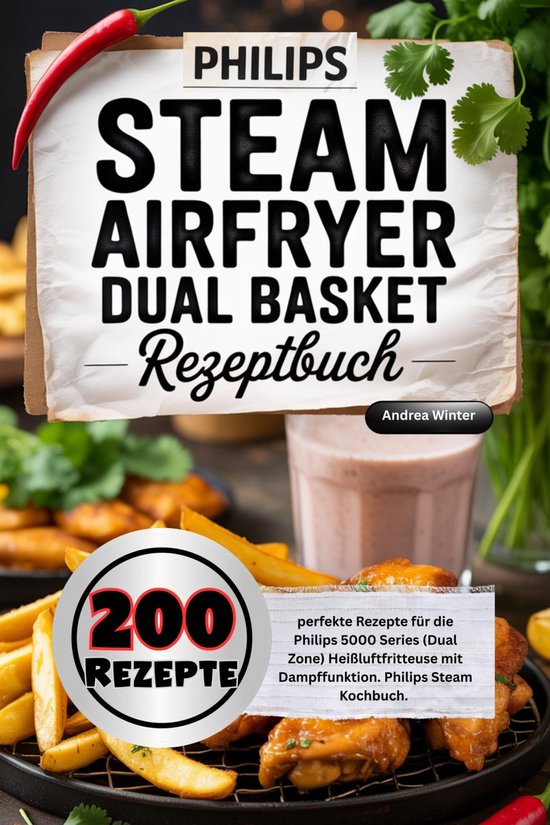 Philips Steam Airfryer Dual Basket Rezeptbuch - cover