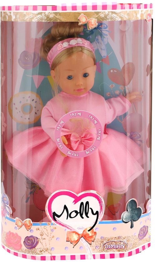 Dansende pop Molly 40 cm met muziek en liedjes speelgoed.