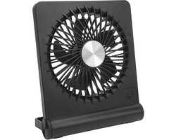 Ventilator - Tafelventilator - Bureauventilator - 3 Instelbare Snelheden - Usb-Oplaadbaar - Draagbare Reisventilator Voor Kantoor, Slaapkamer En Thuis - Zwart