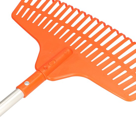 KOTARBAU® Bladhark, Tuinhark van Kunststof, 23 Tanden, Oranje- met Aluminium Steel, Gazonhark, Waaierbezem, Lichtgewicht Hark, Stevige Hark, van Merkloos	 — afbeelding 4