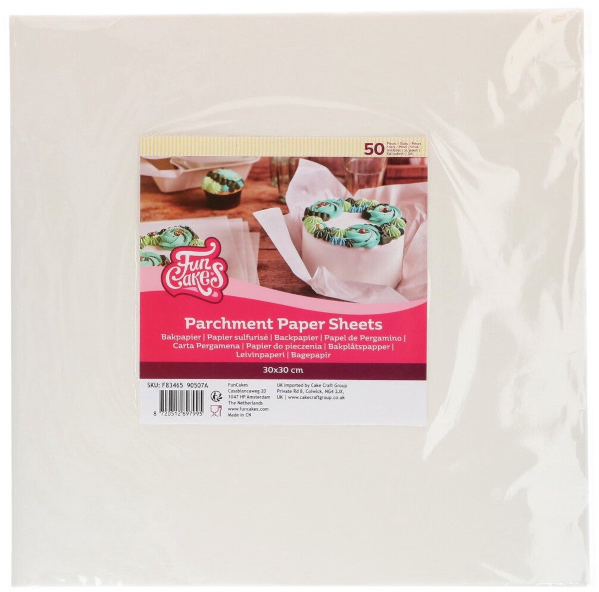 FunCakes Parchment Paper Sheets - 30x30 cm - pk/50