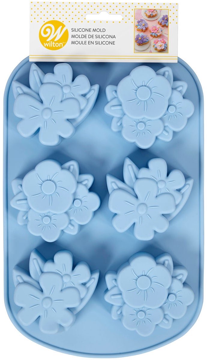Wilton Siliconen Mal - Bloemen - Bakvorm voor Mini Cakes, Muffins en Koekjes