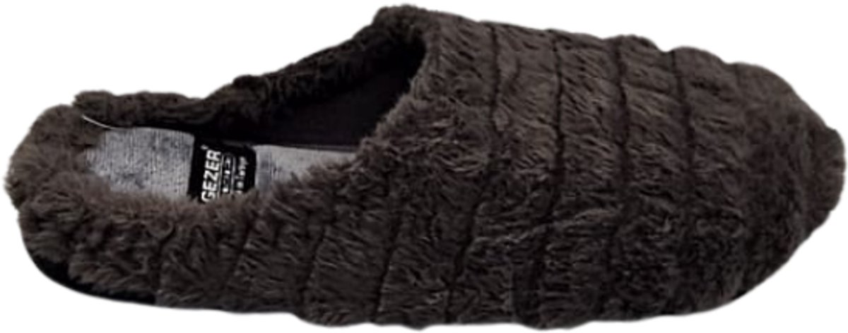 Berussa-Gezer Luxe Dames Pantoffels - Dames mode- Fluffy Huisschoenen met Comfortabele Zool - Warme Fleece Voering - Antislip- Polar Antrasit-37-40