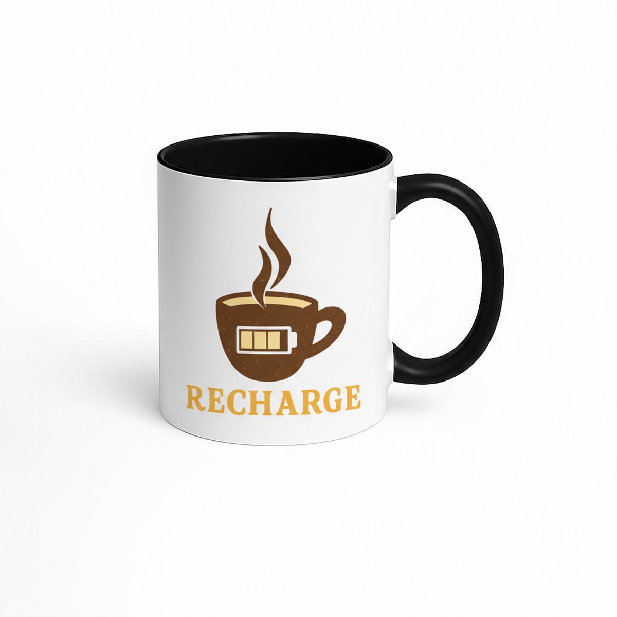 Koffie Recharge Mok - Keramische Mok met Batterij Design