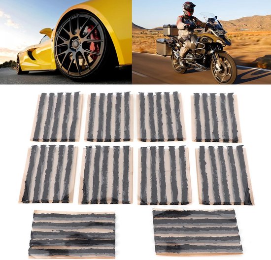 50 Stuks Tubeless Banden Reparatie Kits voor Auto en Motor - Rubberen Pluggen — afbeelding 3
