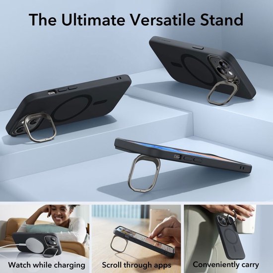 Coque ESR Cloud Kickstand Apple iPhone 15 Plus MagSafe Zwart