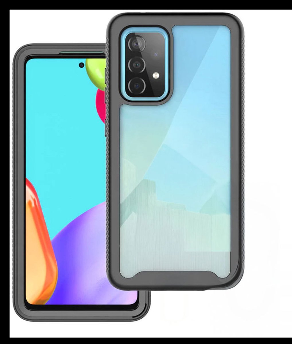 Armor-X Hoesje Schokbestendig Zwart Geschikt voor Samsung Galaxy A52 / A52S