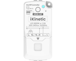 Slimme RF Ontvanger | AC 230V | Wifi | Smartphone-app | Eenvoudige installatie | Aan Uit | Spraakbesturing | Wit