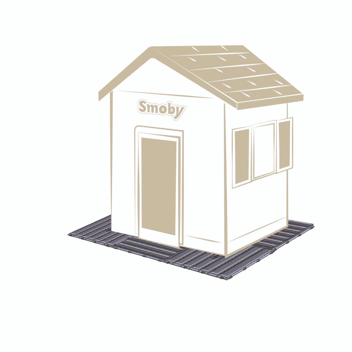 Smoby Set Of 6 Slabs Vloerdeel voor speelhuisjes