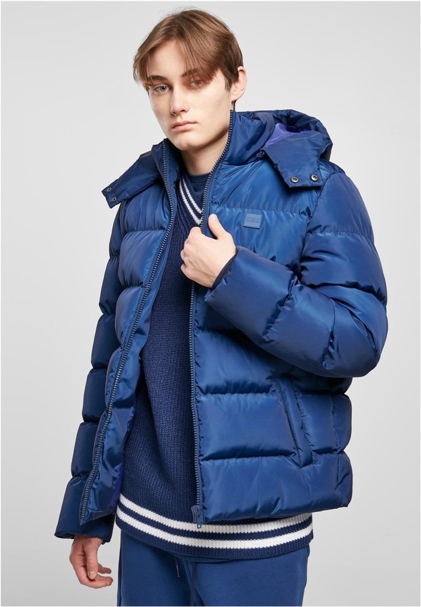 Urban Classics Hooded Gewatteerd jack 4XL Blauw