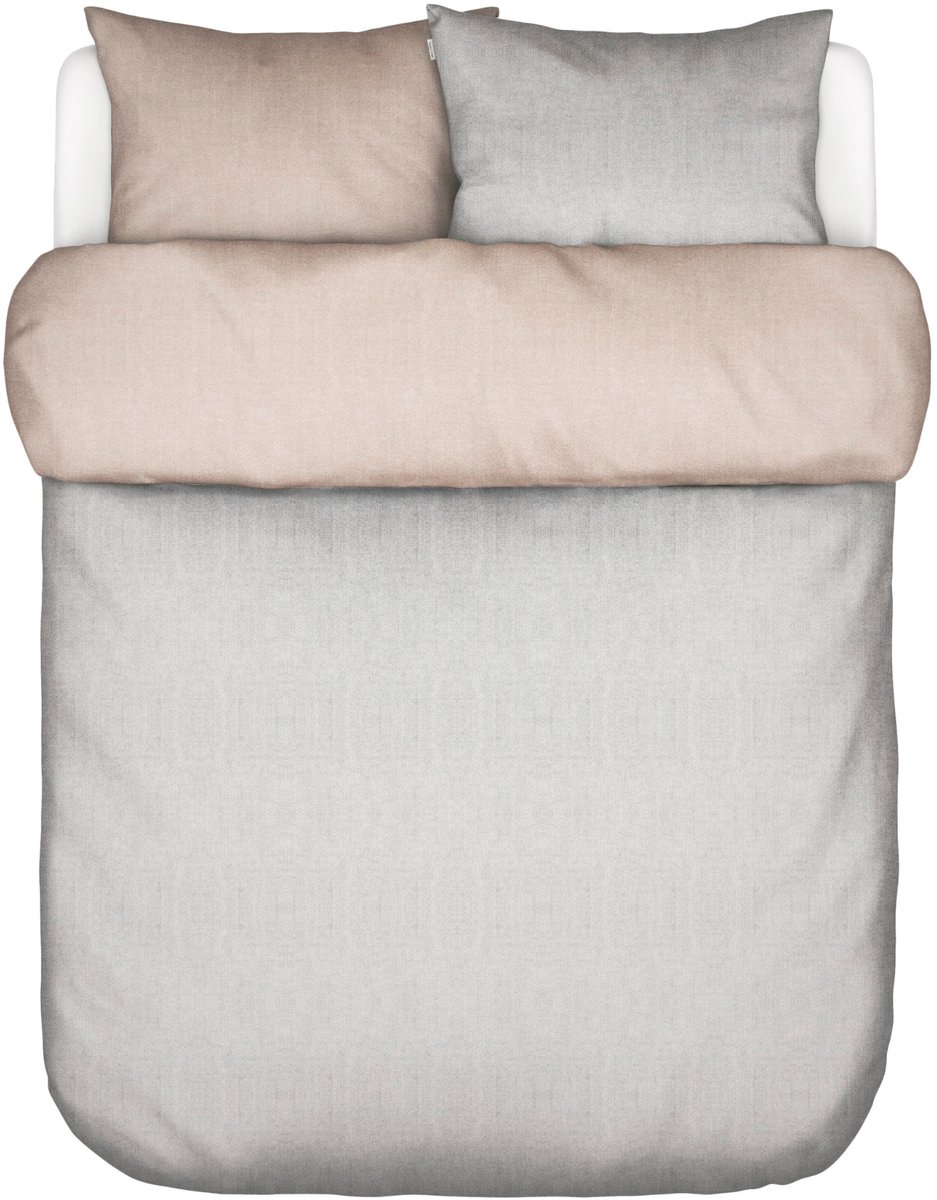 Marc O'Polo Dekbedovertrek Malthe- 50% lyocell/30% gerecycled katoen/20% gerecycled polyester - incl. instopstrook Lichtgrijs