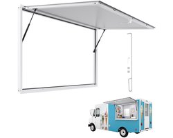 VEVOR 1880x1016mm Food Stand Serveerraam Luifel Food Cart Service Raam