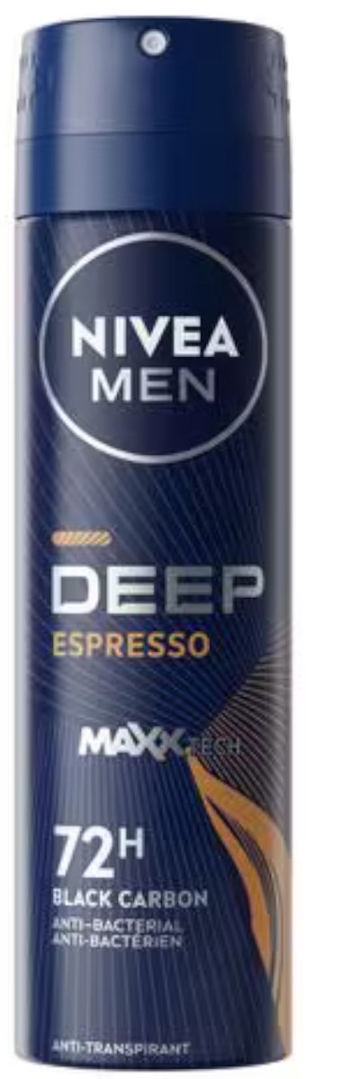 Nivea - Men´s Deep Espresso Antiperspirant Spray 150 ml - 150ml
