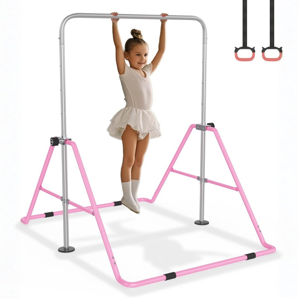 DnA® Turnrek - Duikelrek - Rekstok - Roze - 102cm x 29cm x 14cm