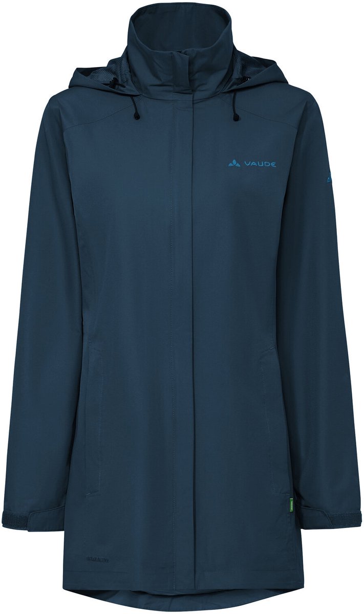 VAUDE Escape Parka Hardshell Jas Dames Outdoor Sportjassen Waterdicht Winddicht Hardshell Capuchon Regular fit Dark Sea Uni