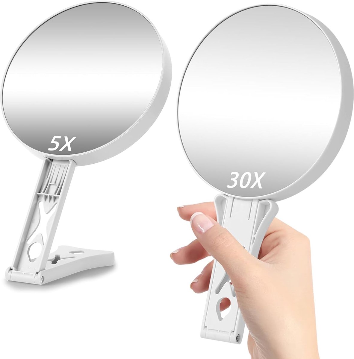 Vergrootspiegel Dubbelzijdig 5x en 30x Vergroting voor Make-up en Details
