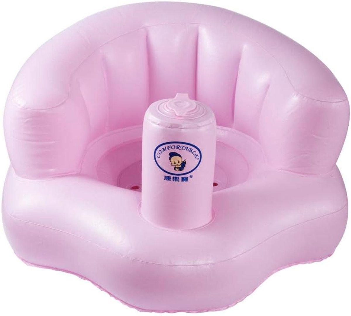 Opblaasbaar Babystoeltje Leer voor Zitten, Baden en Ondersteuning (8-36 maanden)