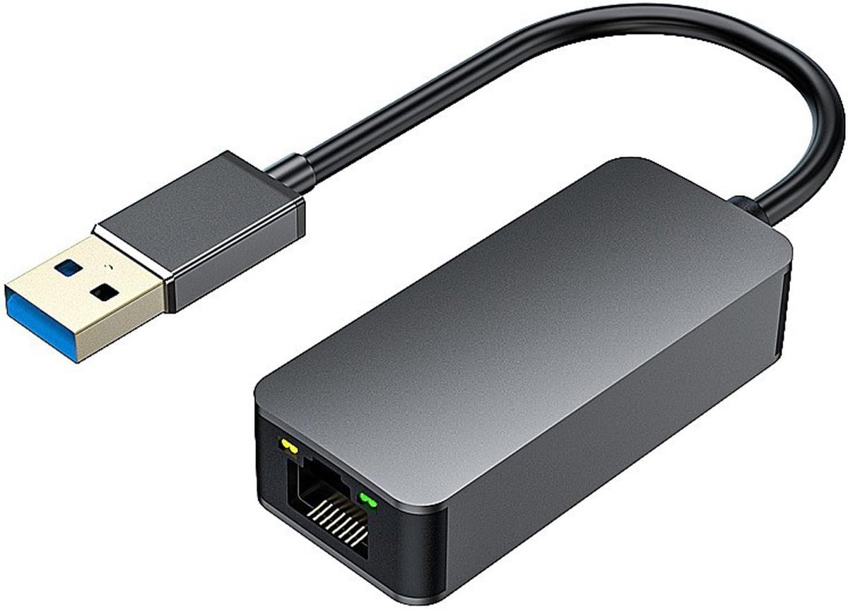 Netwerk Adapter - Ethernet USB - Snelle Internetverbinding - 2.5Gbps Snelheid - Compact Ontwerp - Zwart