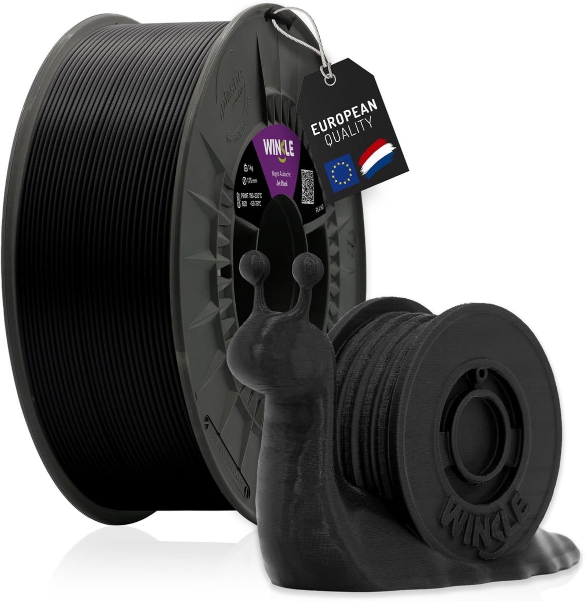 PLA 3D Printer Filament 1.75mm 1kg Zwart - Hoogwaardig en Milieuvriendelijk Materiaal