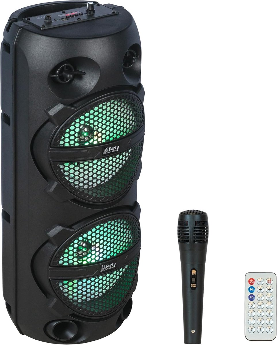 Draagbare Bluetooth Speaker met Lichteffecten 300W - Oplaadbaar - Inclusief Microfoon