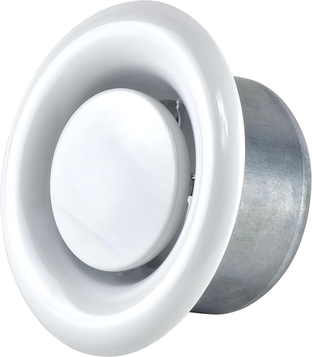 Rond Schotelventiel Afvoerlucht Anemostaat 80 mm Metaal voor Ventilatie