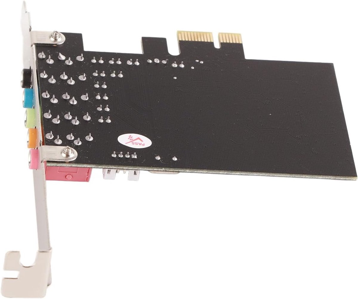 6 Kanaals PCI-Express Geluidskaart voor PC - 5.1 Surround Audio met Driver CD