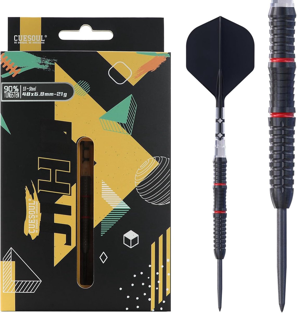 Professionele Steeltip Dartpijlen Set (21g-24g) 90% Tungsten met Flexibele Shafts