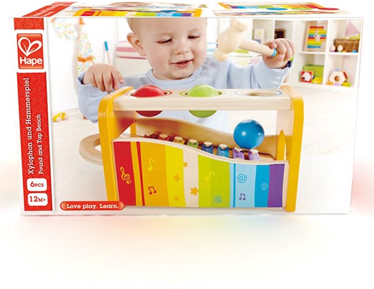 Hape Hamerbank met Xylofoon - Houten Muziekspeelgoed voor Peuters vanaf 12 Maanden — afbeelding 7