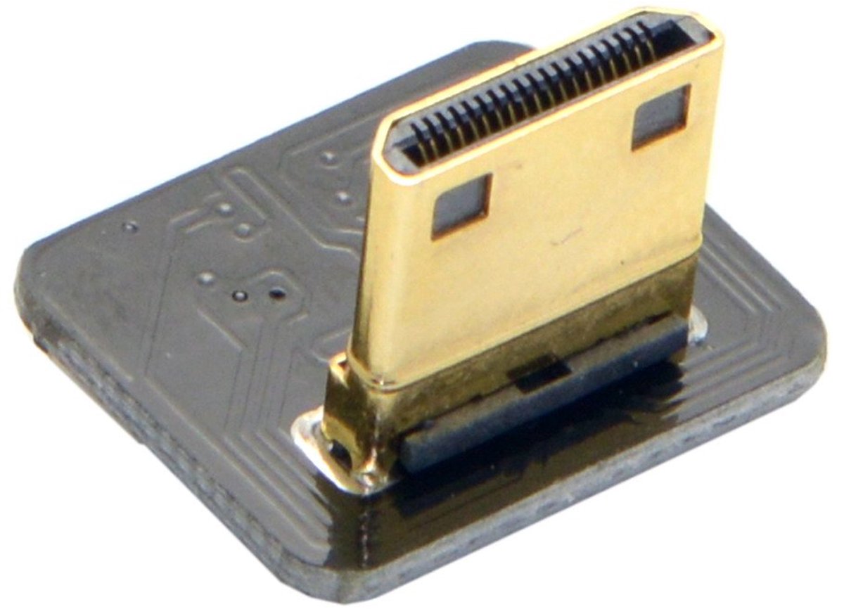 Mini HDMI Kabel - Type C Hoek - Drone Fotografie - 90 Graden Hoek - 10x10x1 cm