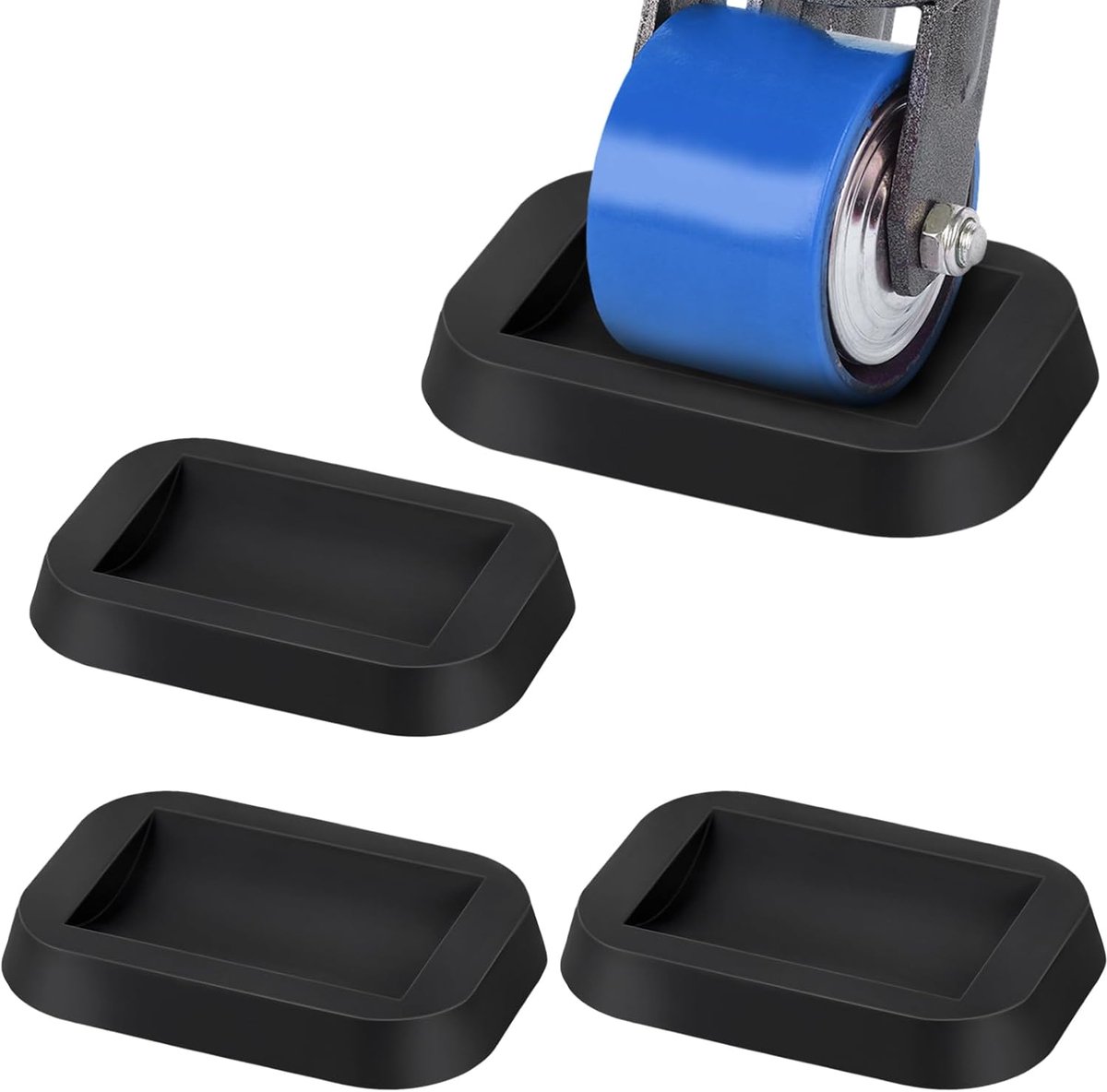 Meubelwiel Stoppers - Antislip Bedstoppers - Beschermt Vloeren - Voor Hardhouten Vloeren - 8.1 x 5.6 x 1.1 cm