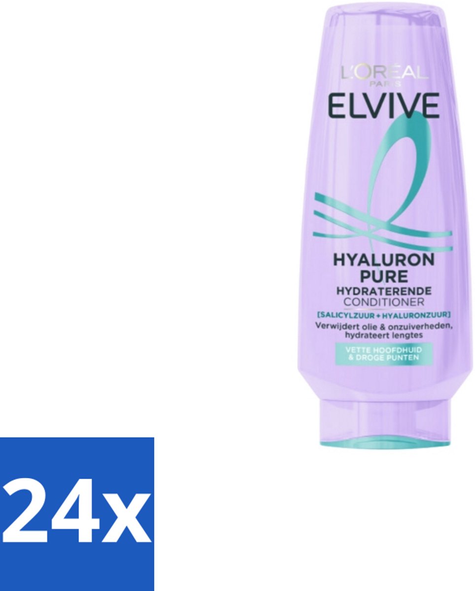 L'Oréal Elvive Hyaluron Pure Conditioner 200 ml - Voordeelverpakking - 24 stuks