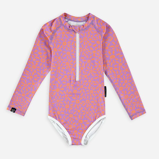 BesserBay Meisjes UV-shirt lange mouwen badpak zwemshirt met volant aan