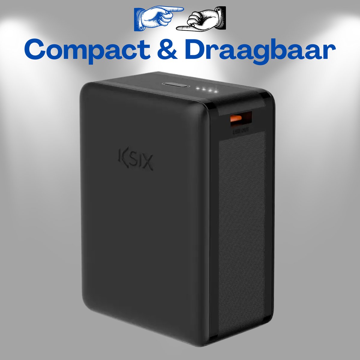 KSIX Nano Powerbank 30000 mAh met USB-C Power Delivery 65W - afbeelding 3