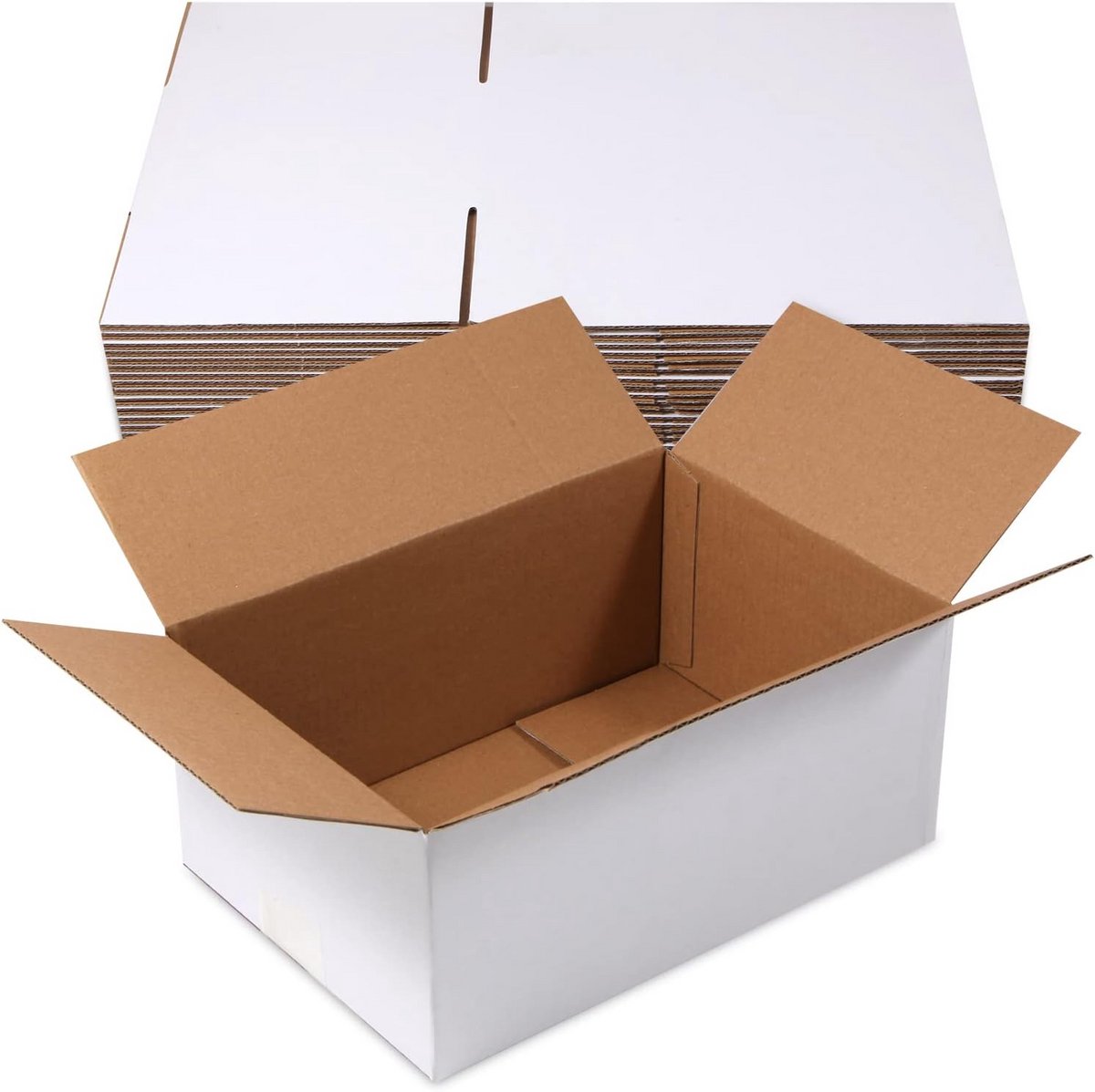 25 Stuks Kleine Verzenddozen Karton Wit - Ideaal voor Post en Opslag (20x15x10 cm)